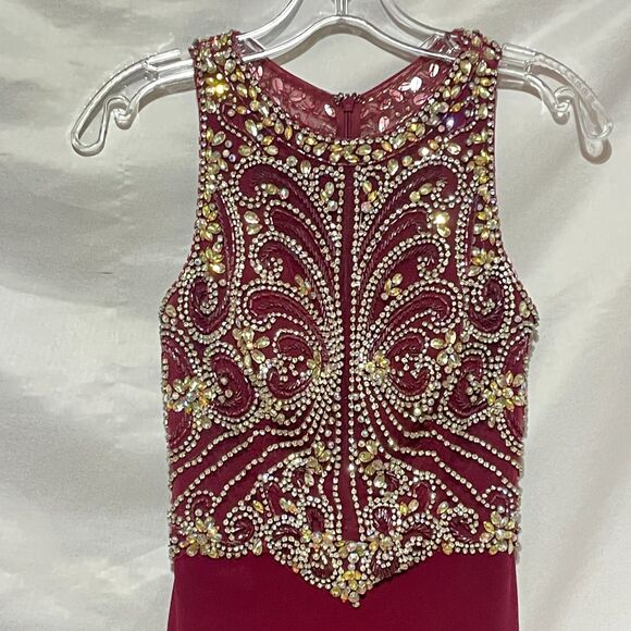 Clarisse Glittering Stones Sleeveless Mini Dress Size 2 - Picture 11 of 16